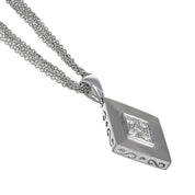 Collana con ciondolo - 18 carati Oro bianco - 0.30ct. tw. Diamante (Naturale)