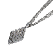 Collana con ciondolo - 18 carati Oro bianco - 0.30ct. tw. Diamante (Naturale)