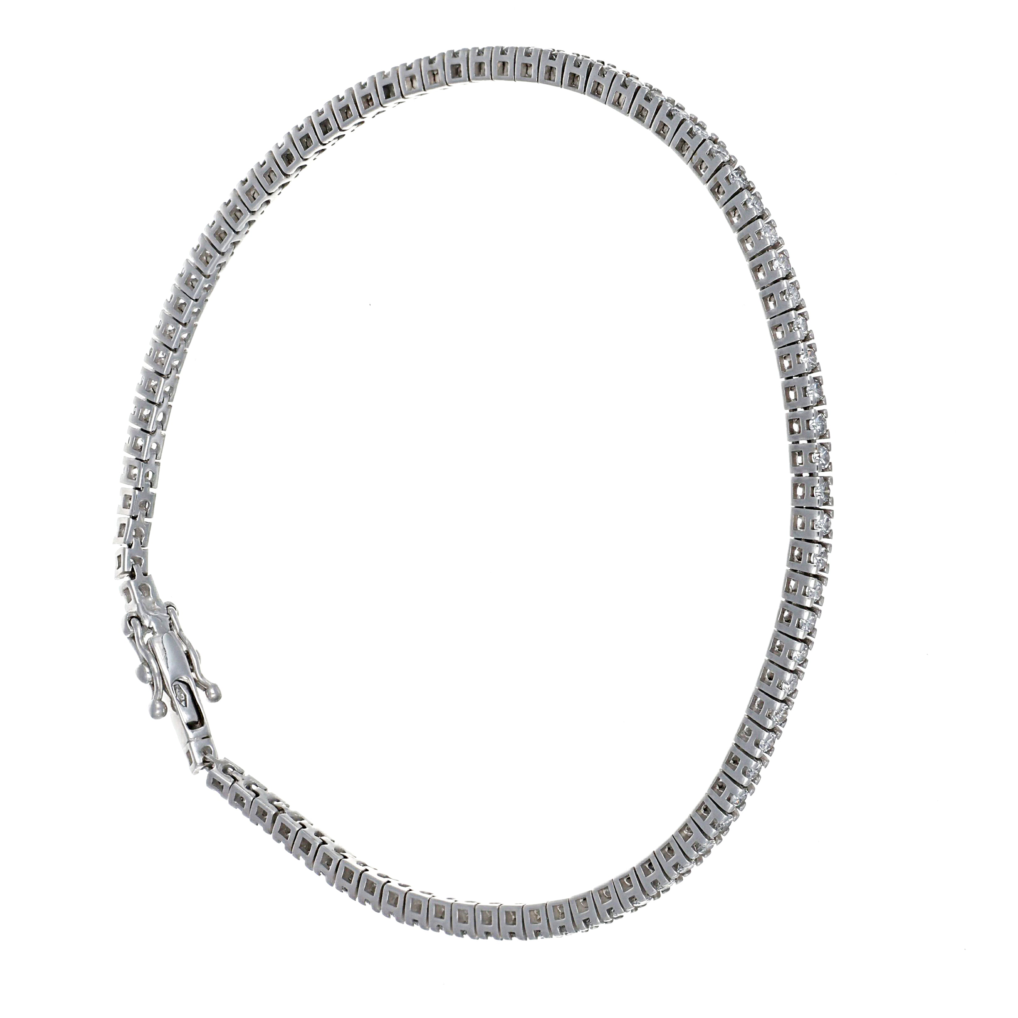 Bracciale - 18 carati Oro bianco - 1.28ct. tw. Diamante (Naturale)