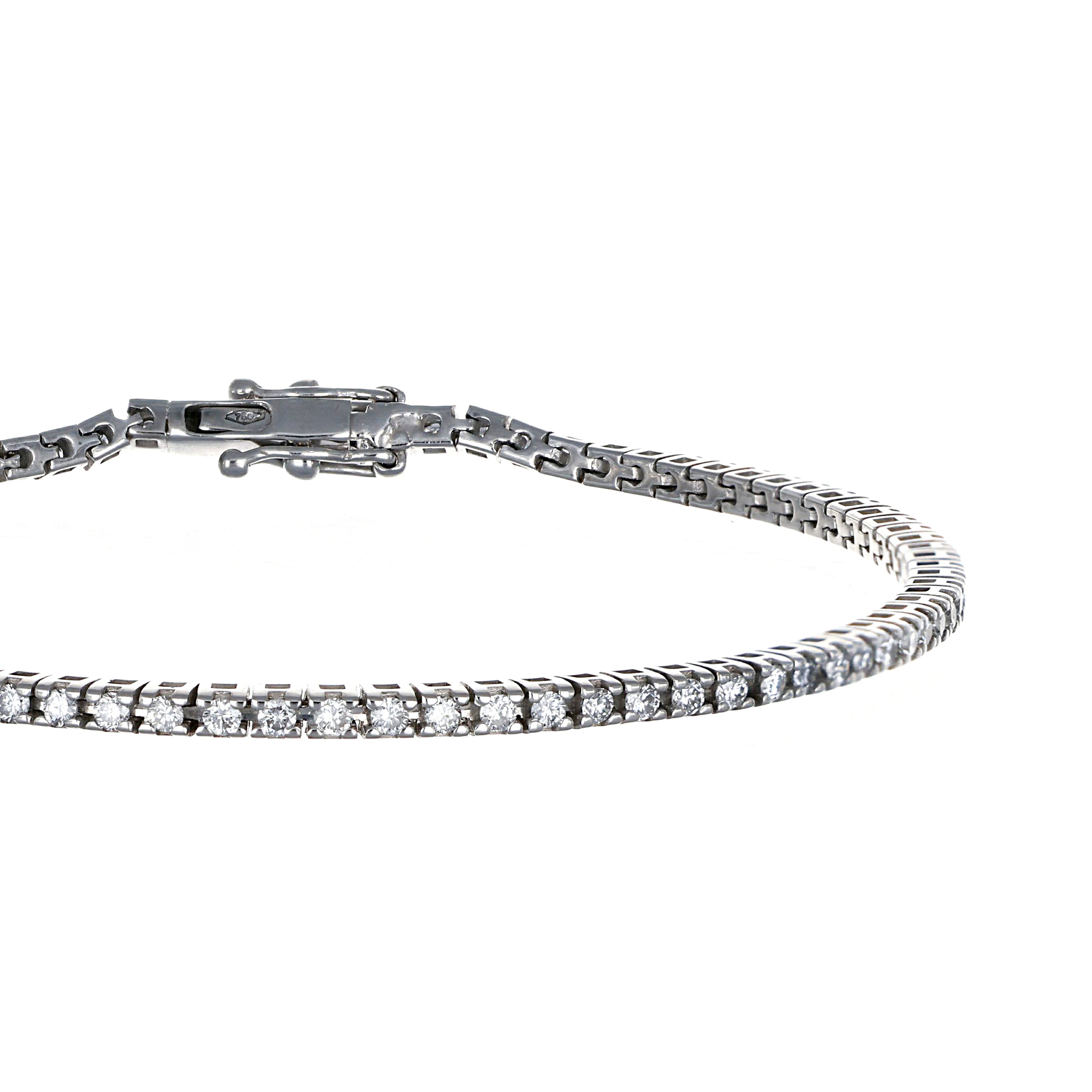 Bracciale - 18 carati Oro bianco - 1.28ct. tw. Diamante (Naturale)
