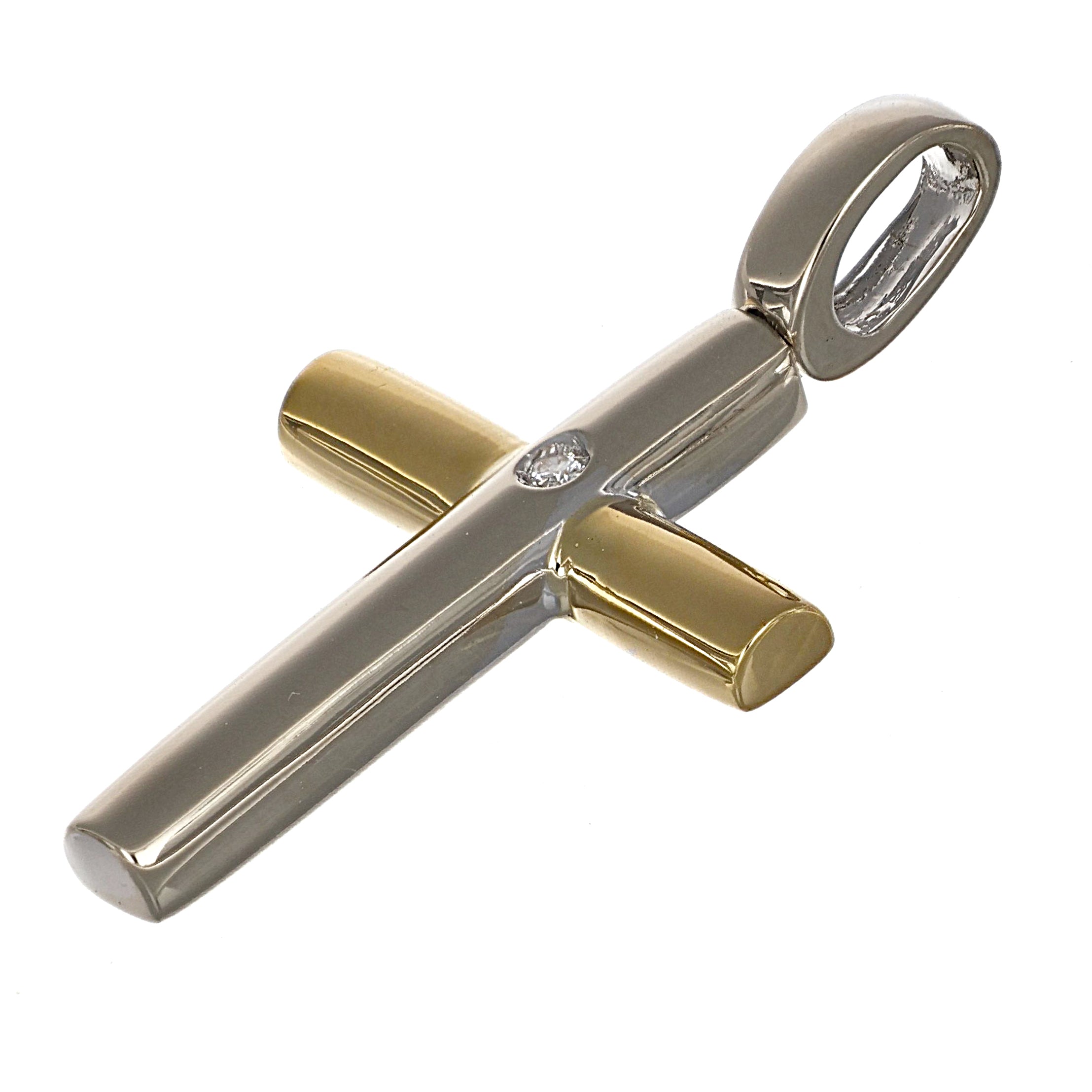 Ciondolo - 18 carati Oro bianco, Oro giallo - 0.03ct. tw. Diamante (Naturale)