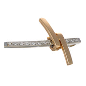 Ciondolo - 18 carati Oro bianco, Oro giallo - 0.05ct. tw. Diamante (Naturale)