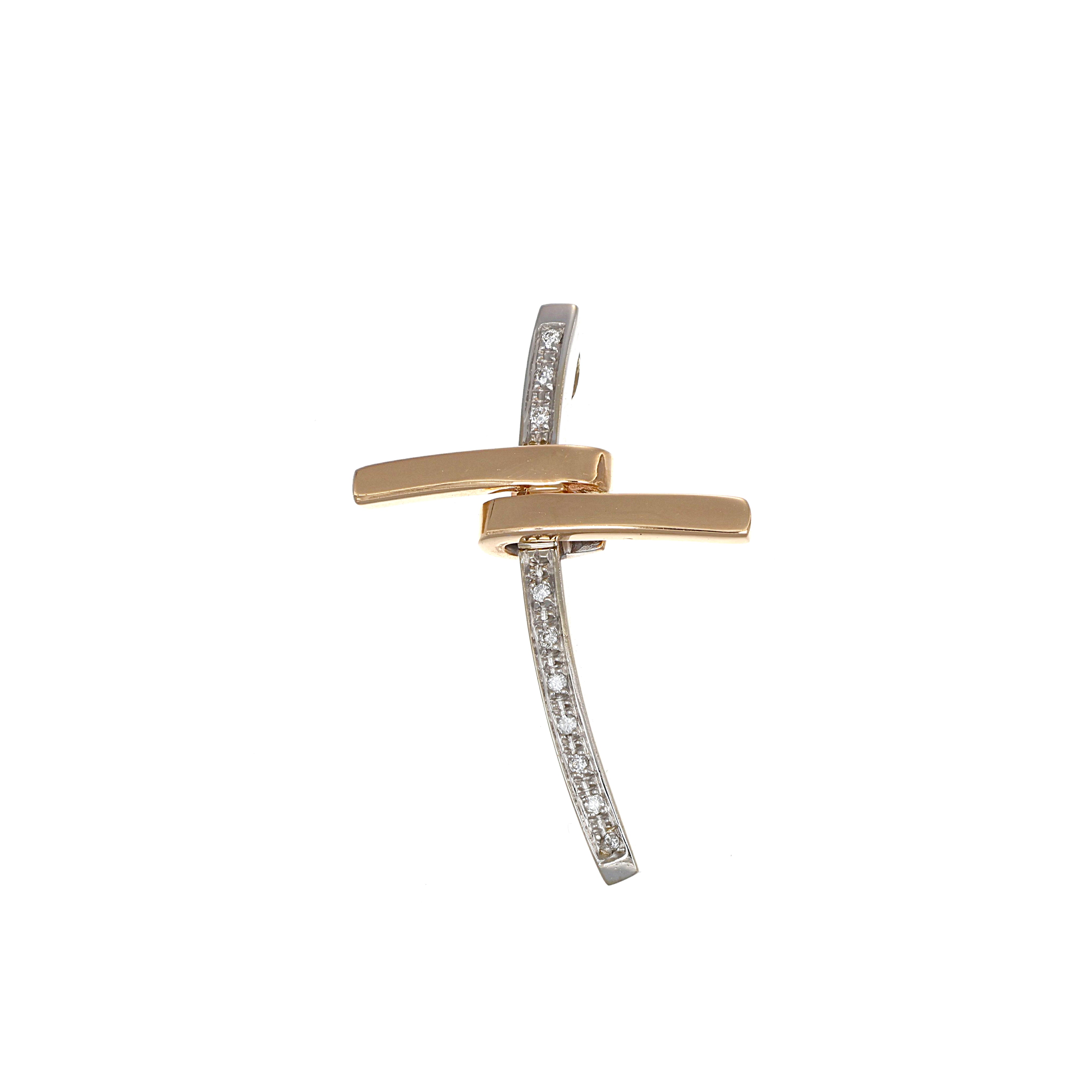 Ciondolo - 18 carati Oro bianco, Oro giallo - 0.05ct. tw. Diamante (Naturale)