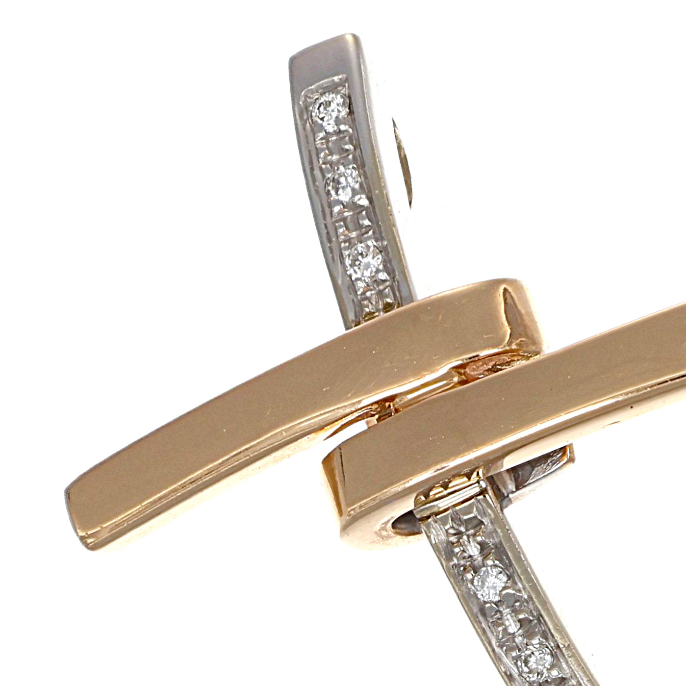 Ciondolo - 18 carati Oro bianco, Oro giallo - 0.05ct. tw. Diamante (Naturale)