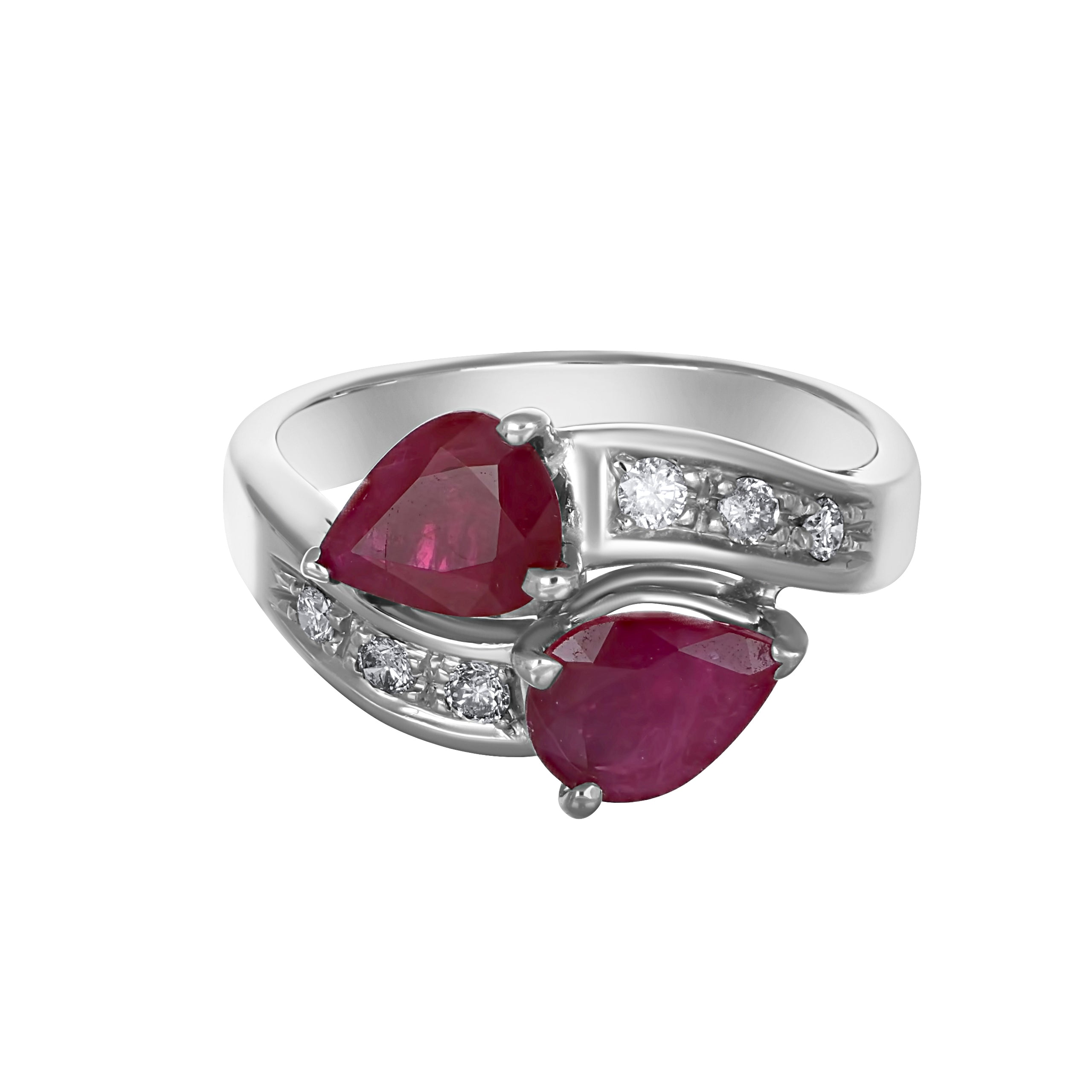 Anello - 18 carati Oro giallo - 2.40ct. tw. Rubino - Diamante