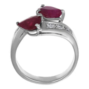 Anello - 18 carati Oro giallo - 2.40ct. tw. Rubino - Diamante