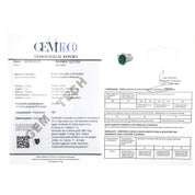Anello - 18 carati Oro bianco - 6.30ct. tw. Smeraldo - Diamante