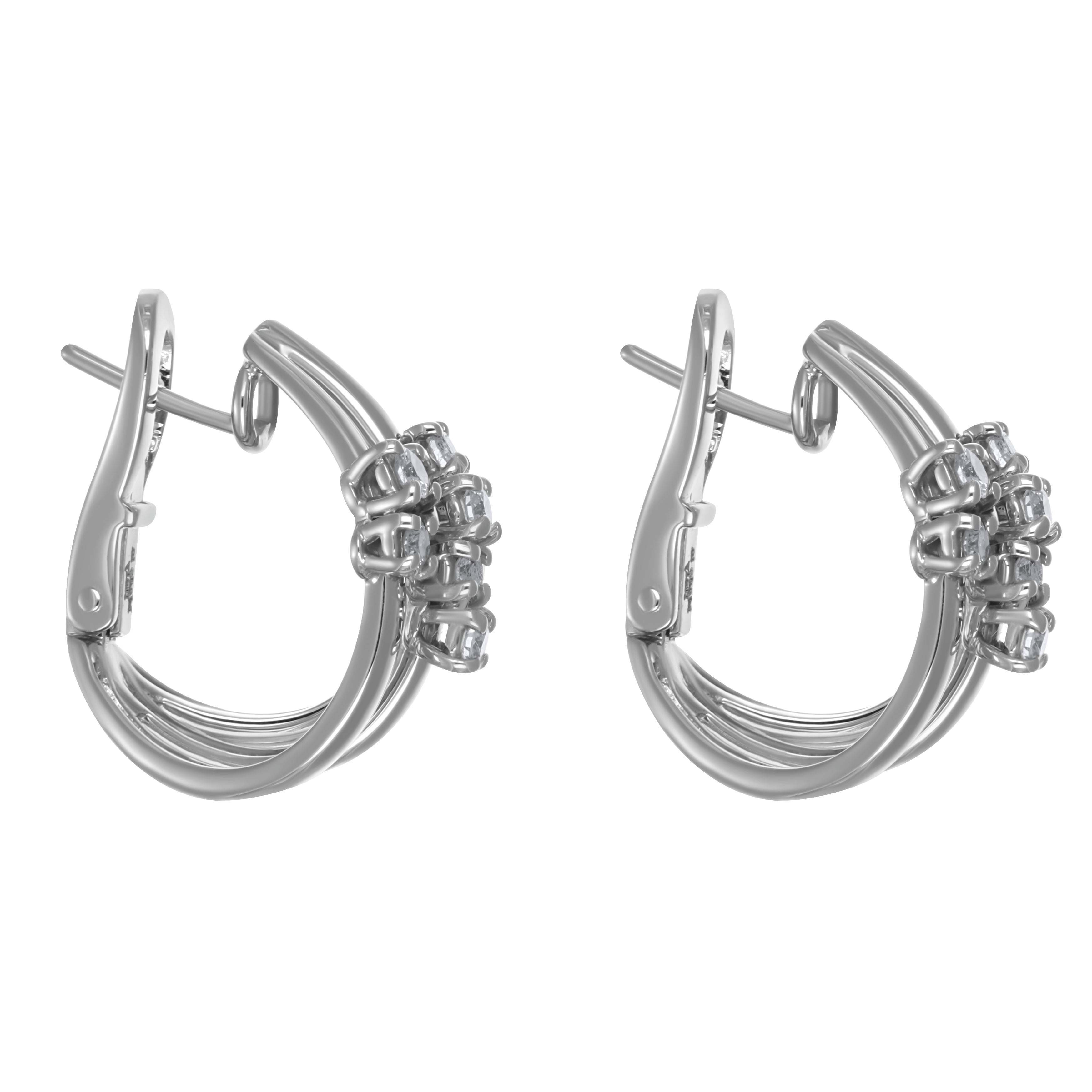 Orecchini - 18 carati Oro bianco - 0.48ct. tw. Diamante (Naturale)