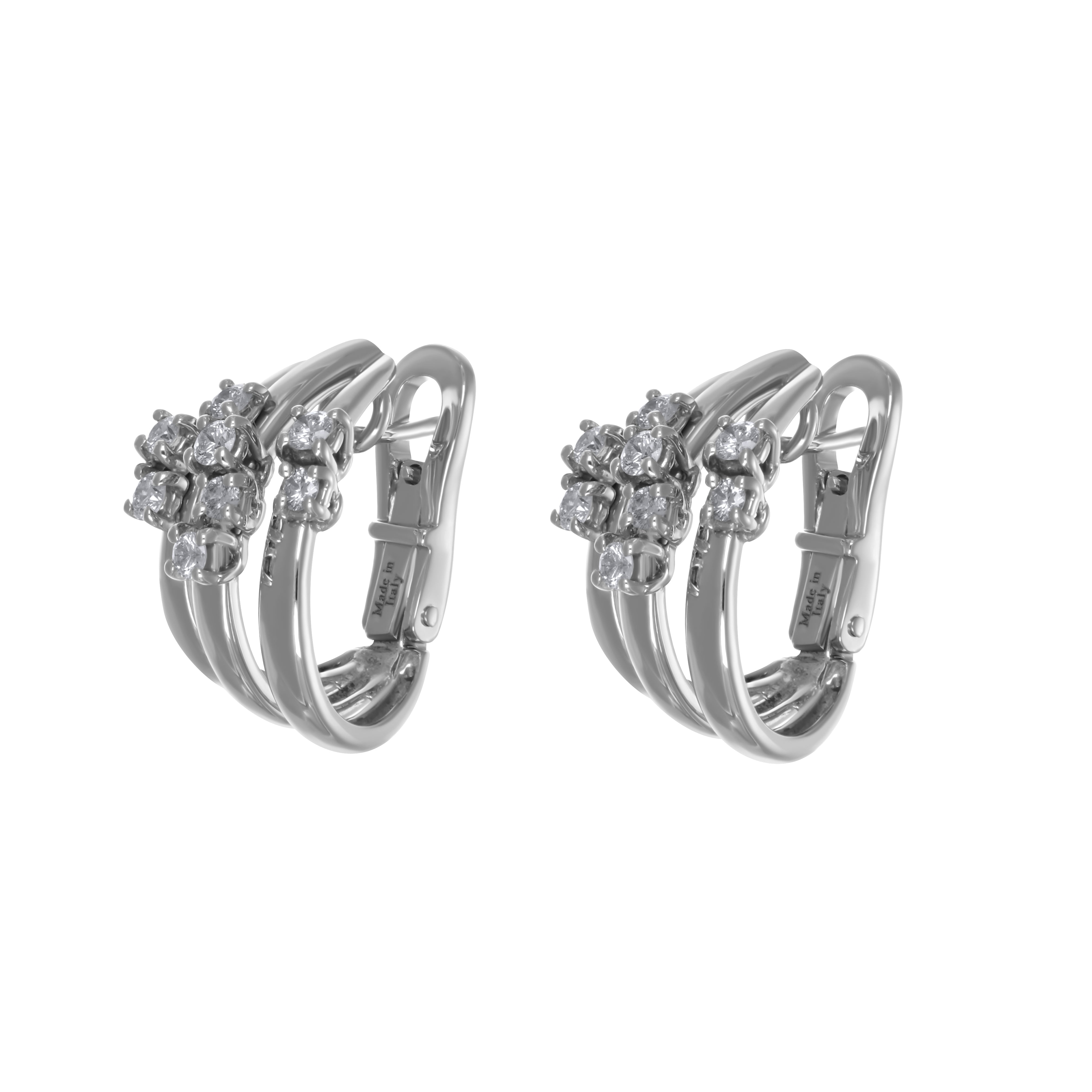 Orecchini - 18 carati Oro bianco - 0.48ct. tw. Diamante (Naturale)