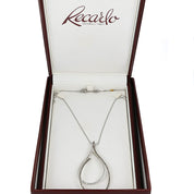 Collana con ciondolo - 18 carati Oro bianco - 1.22ct. tw. Diamante (Naturale)