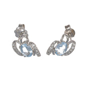 Parure - 18 carati Oro bianco - 1.75ct. tw. Acquamarina - Diamante