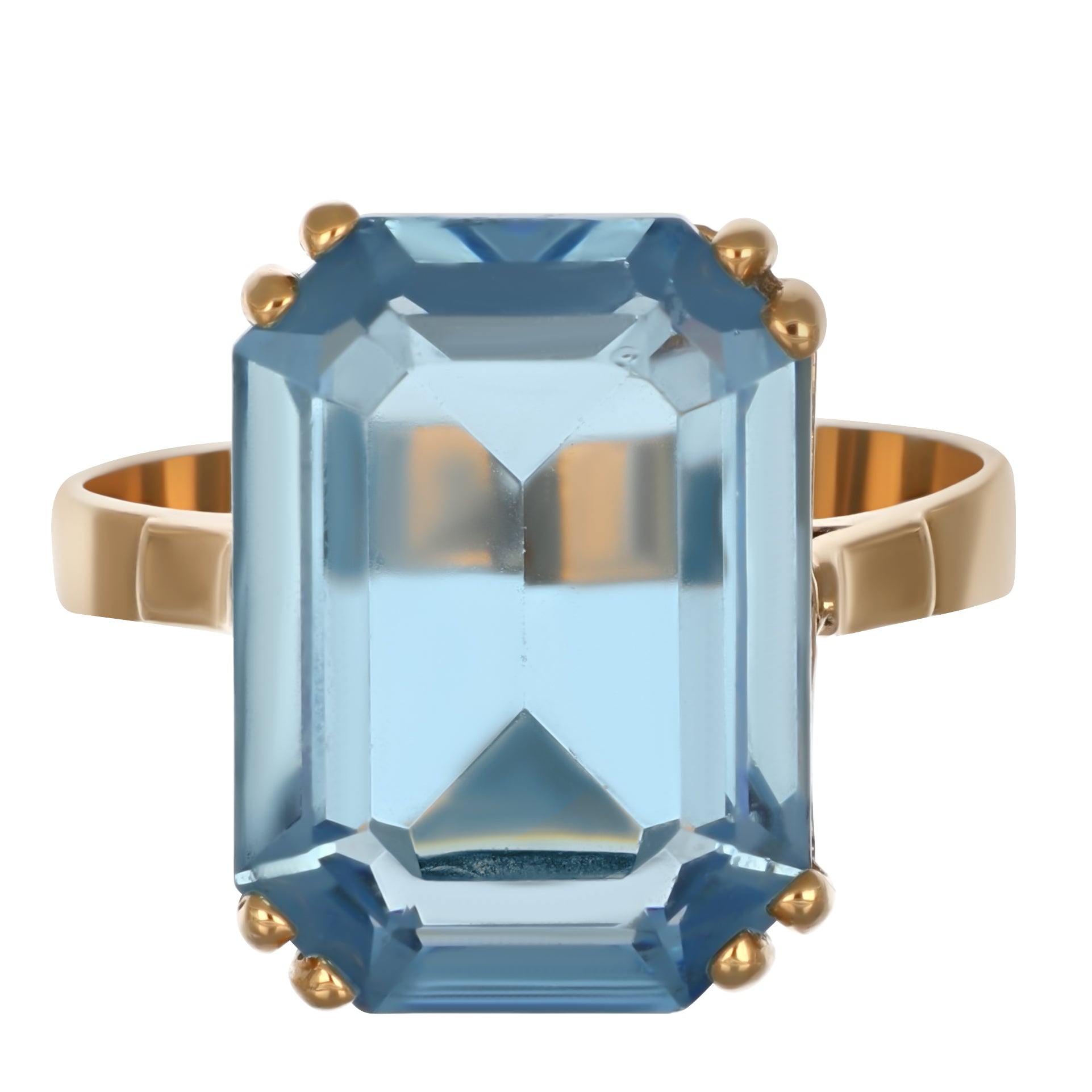 Anello - 18 carati Oro giallo - 9.70ct. tw. Topazio