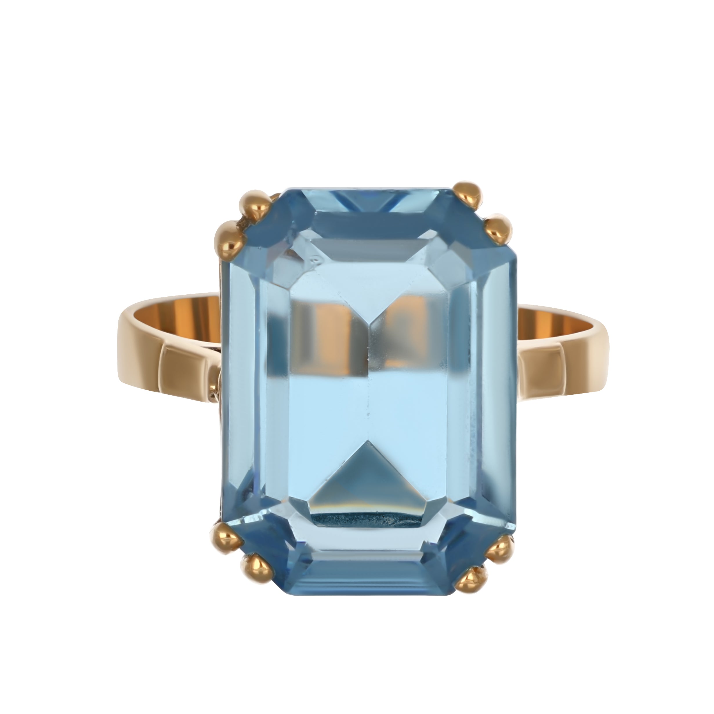 Anello - 18 carati Oro giallo - 9.70ct. tw. Topazio