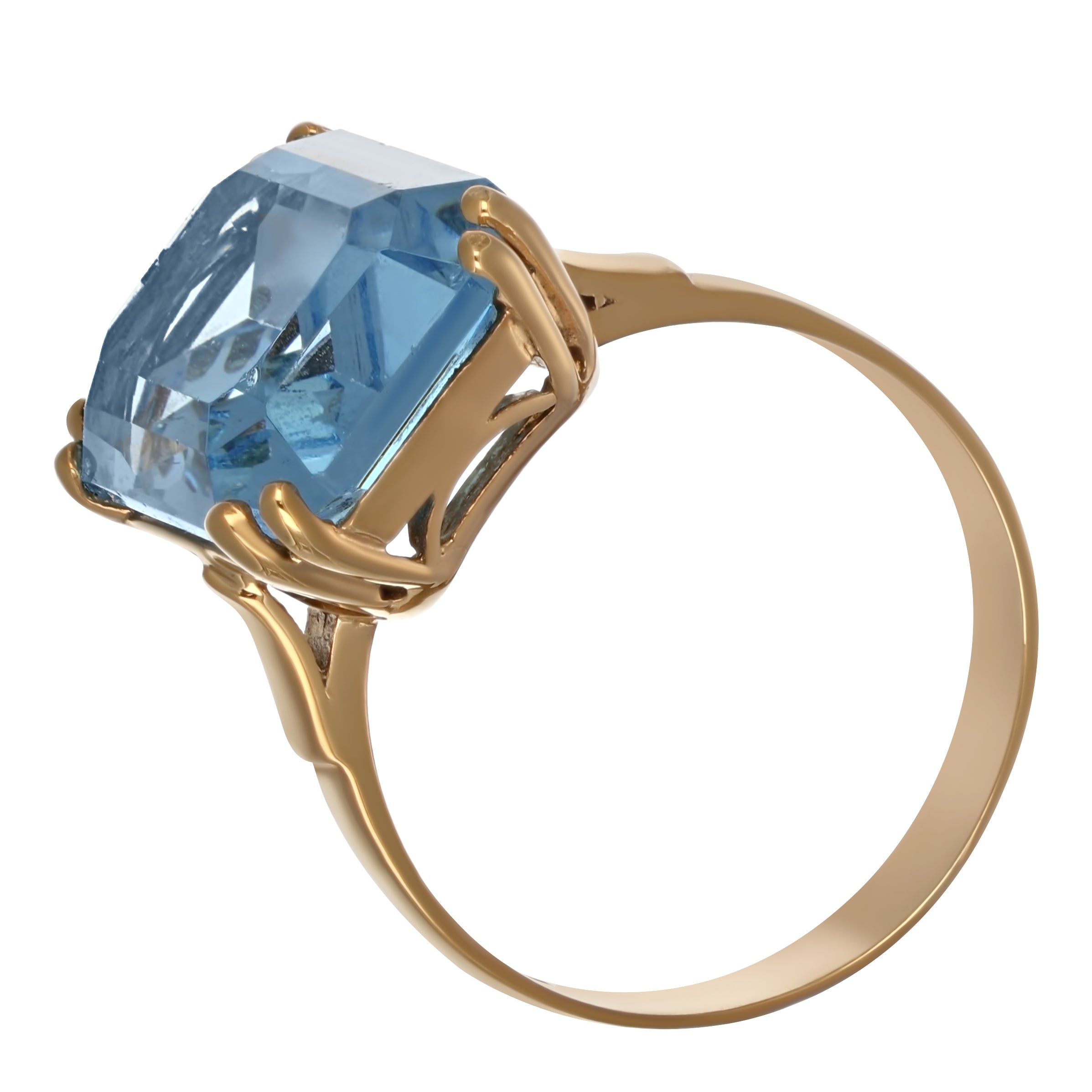 Anello - 18 carati Oro giallo - 9.70ct. tw. Topazio