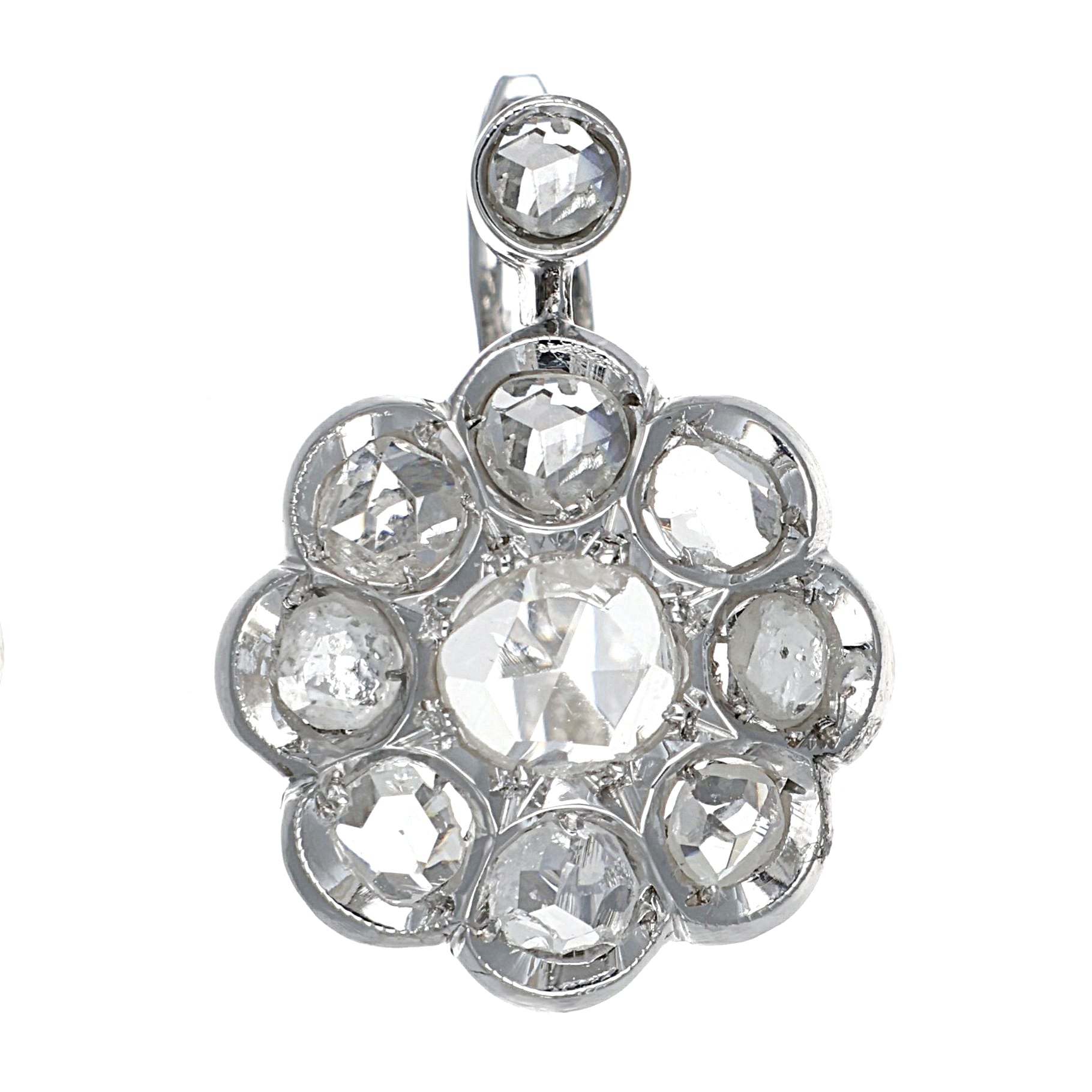 Orecchini - 18 carati Oro bianco - 2.20ct. tw. Diamante (Naturale)