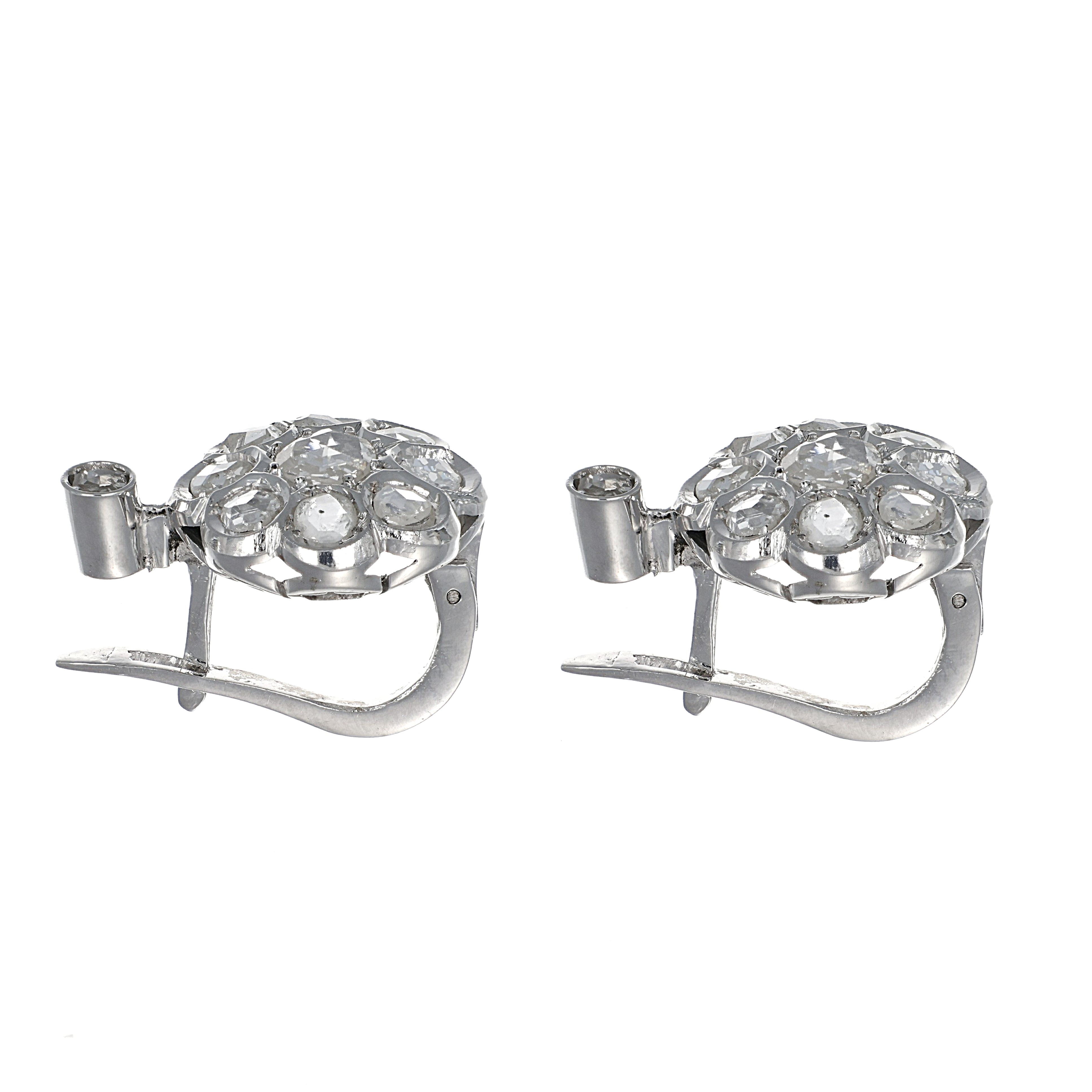 Orecchini - 18 carati Oro bianco - 2.20ct. tw. Diamante (Naturale)