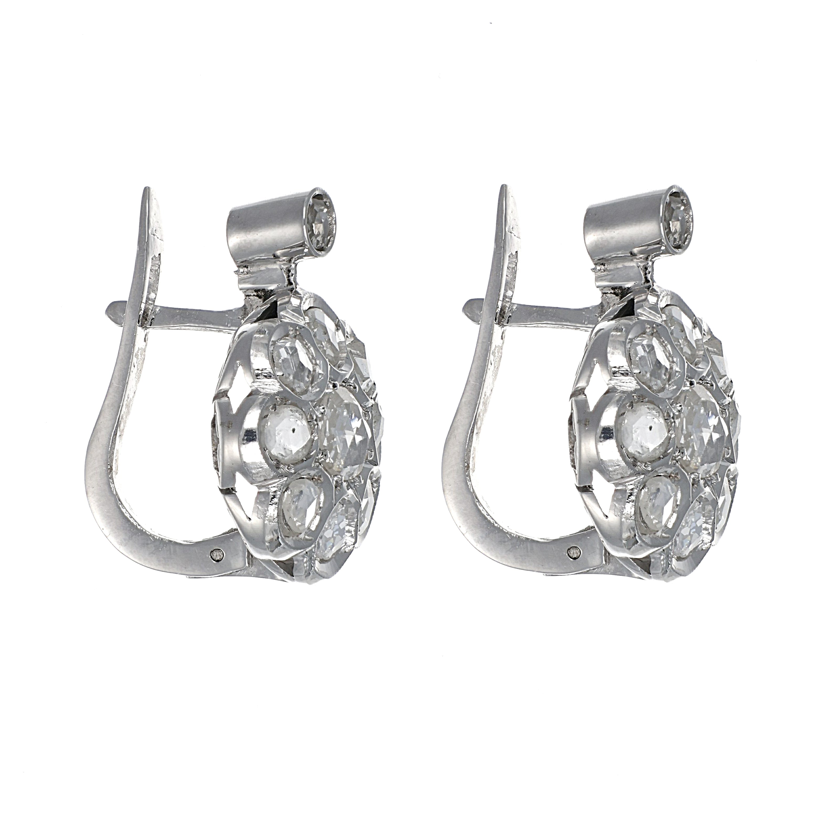 Orecchini - 18 carati Oro bianco - 2.20ct. tw. Diamante (Naturale)