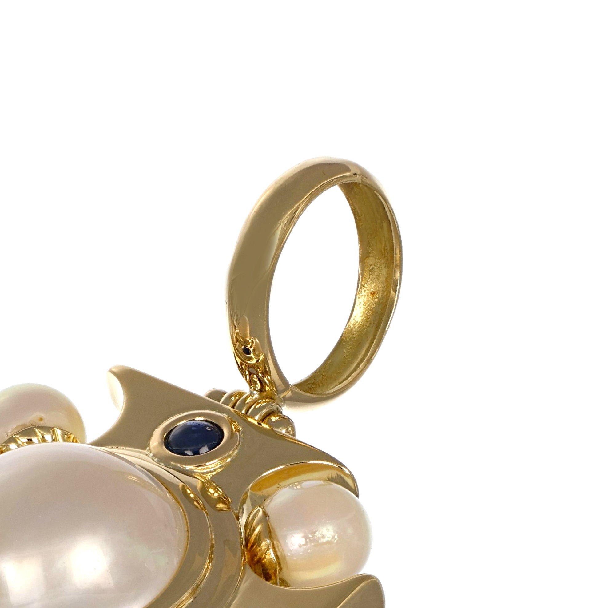 Ciondolo - 18 carati Oro giallo, Perle - Rubini - Zaffiri