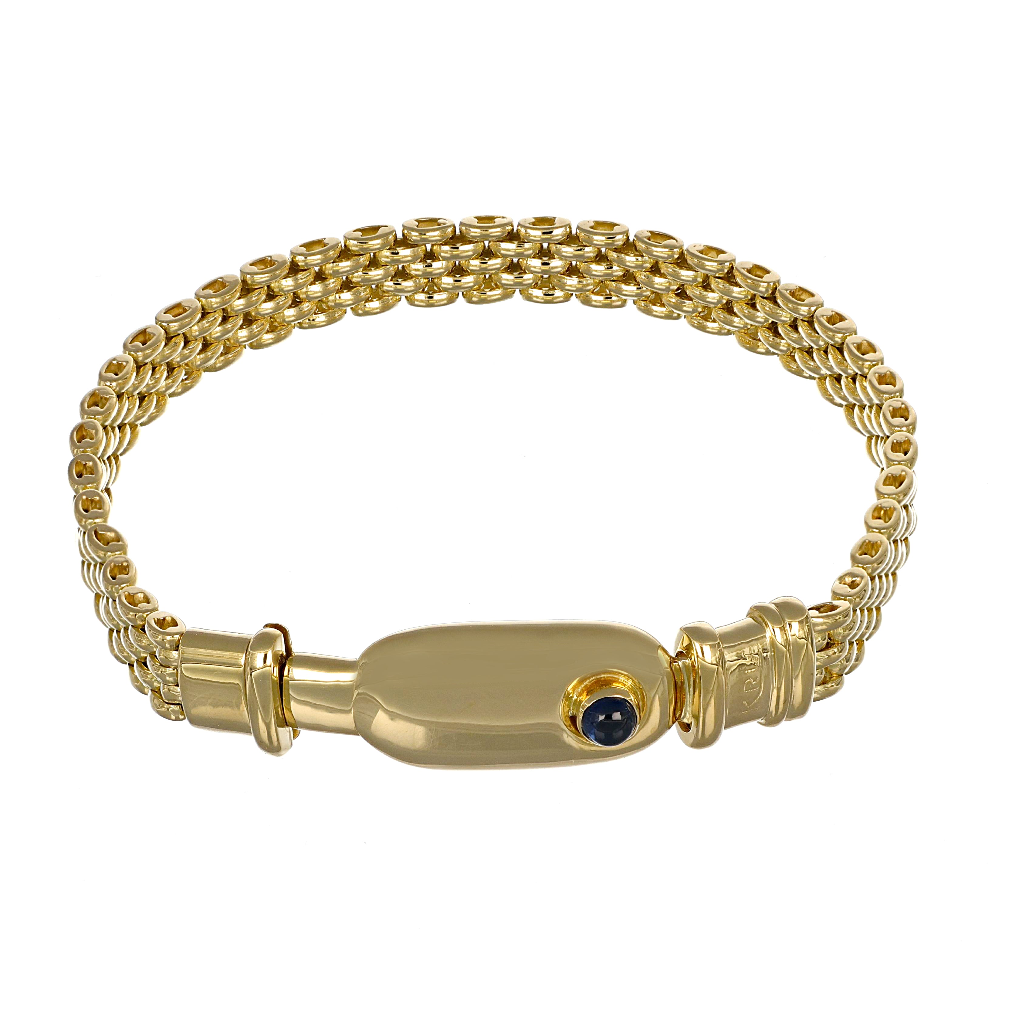 Bracciale - 18 carati Oro giallo - 0.17ct. tw. Zaffiro