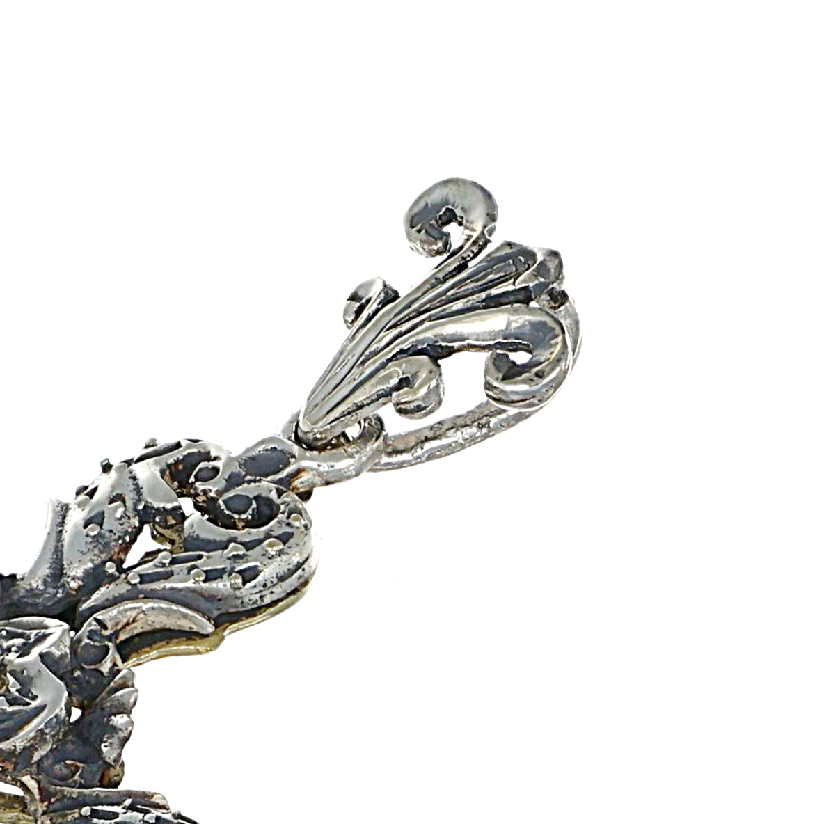 Ciondolo in Oro giallo 14 carati e Argento 800 -Zaffiro