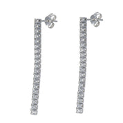 Orecchini - 18 carati Oro bianco - 0.95ct. tw. Diamante (Naturale)