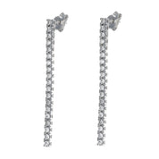 Orecchini - 18 carati Oro bianco - 0.95ct. tw. Diamante (Naturale)