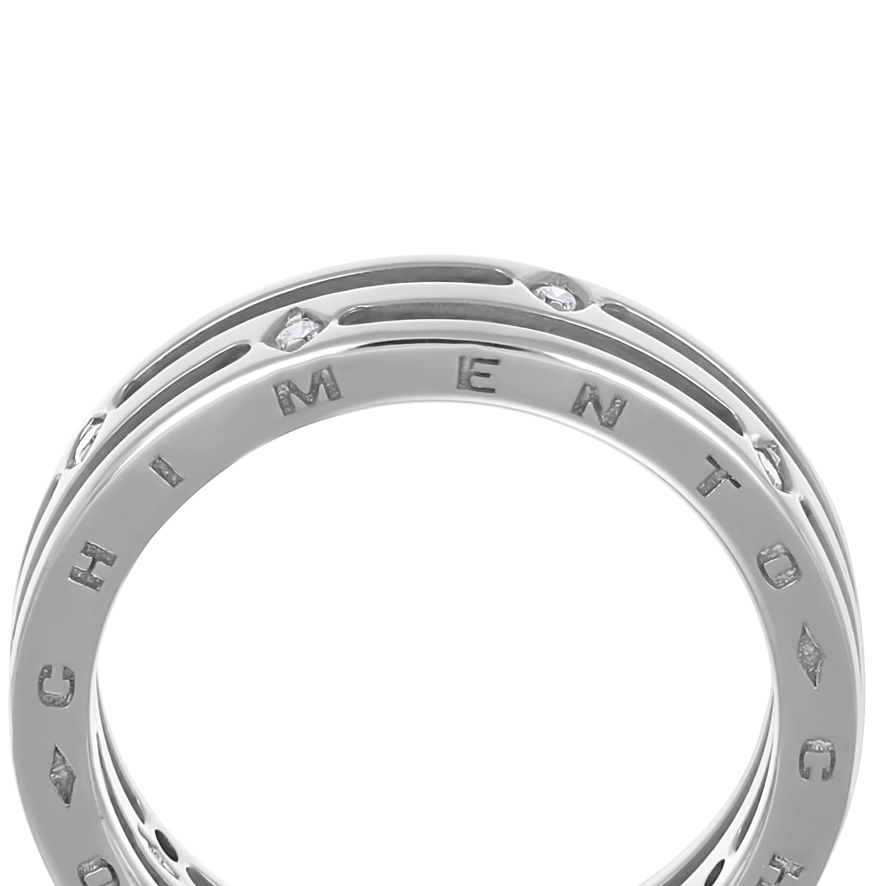 Anello - 18 carati Oro bianco - 0.10ct. tw. Diamante (Naturale)