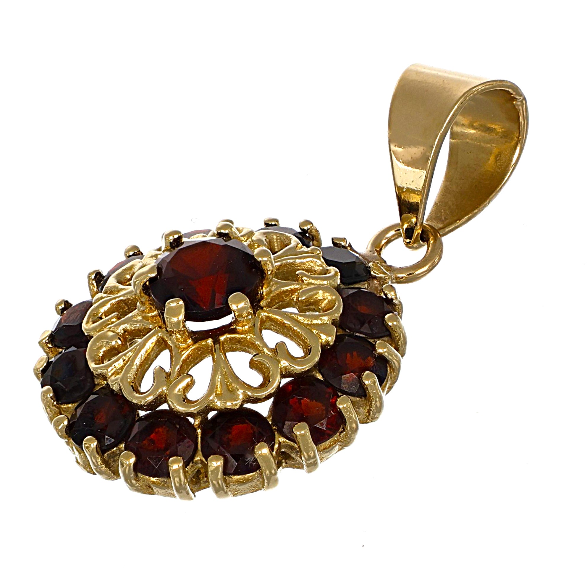 Ciondolo - 18 carati Oro giallo - 1.70ct. tw. Granato