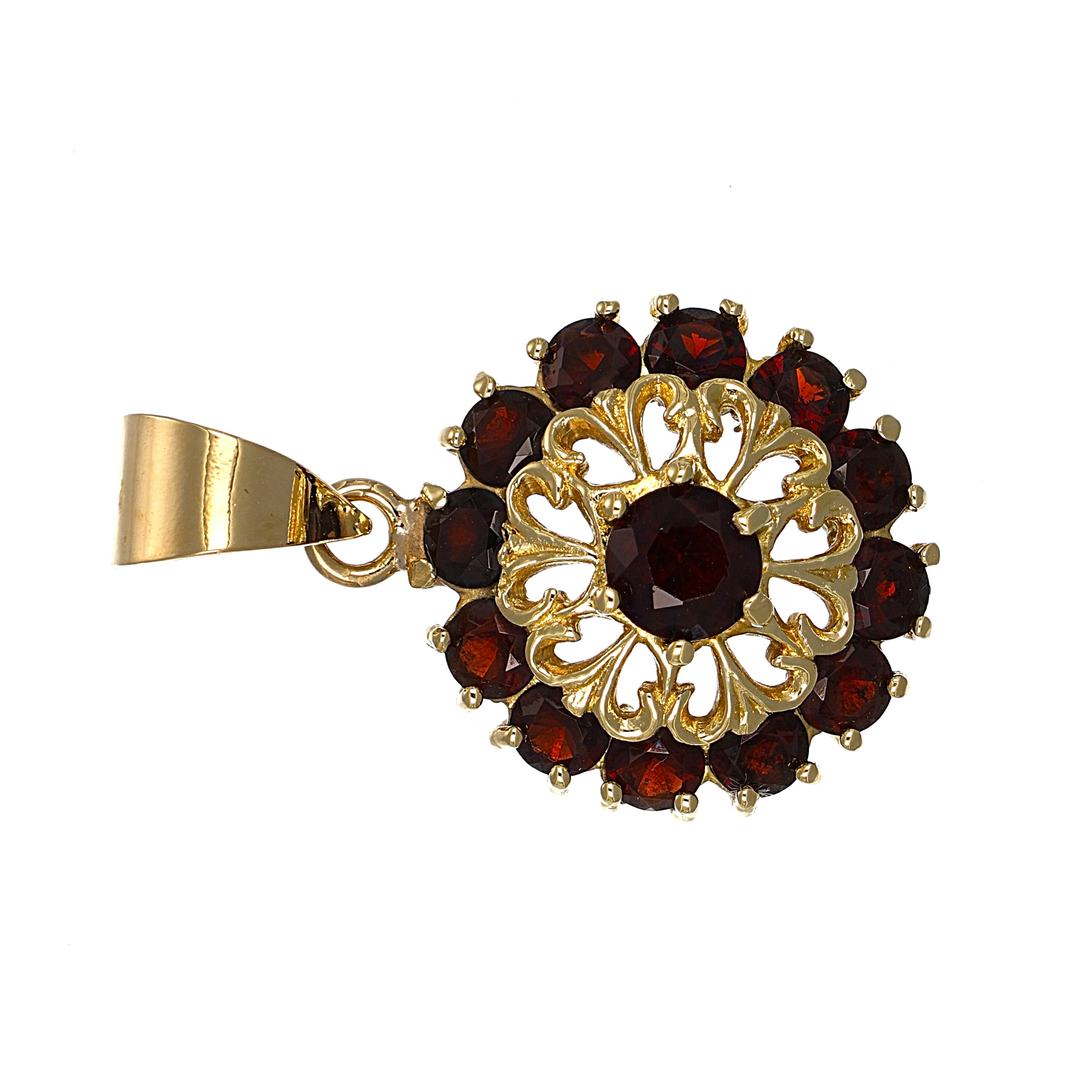 Ciondolo - 18 carati Oro giallo - 1.70ct. tw. Granato