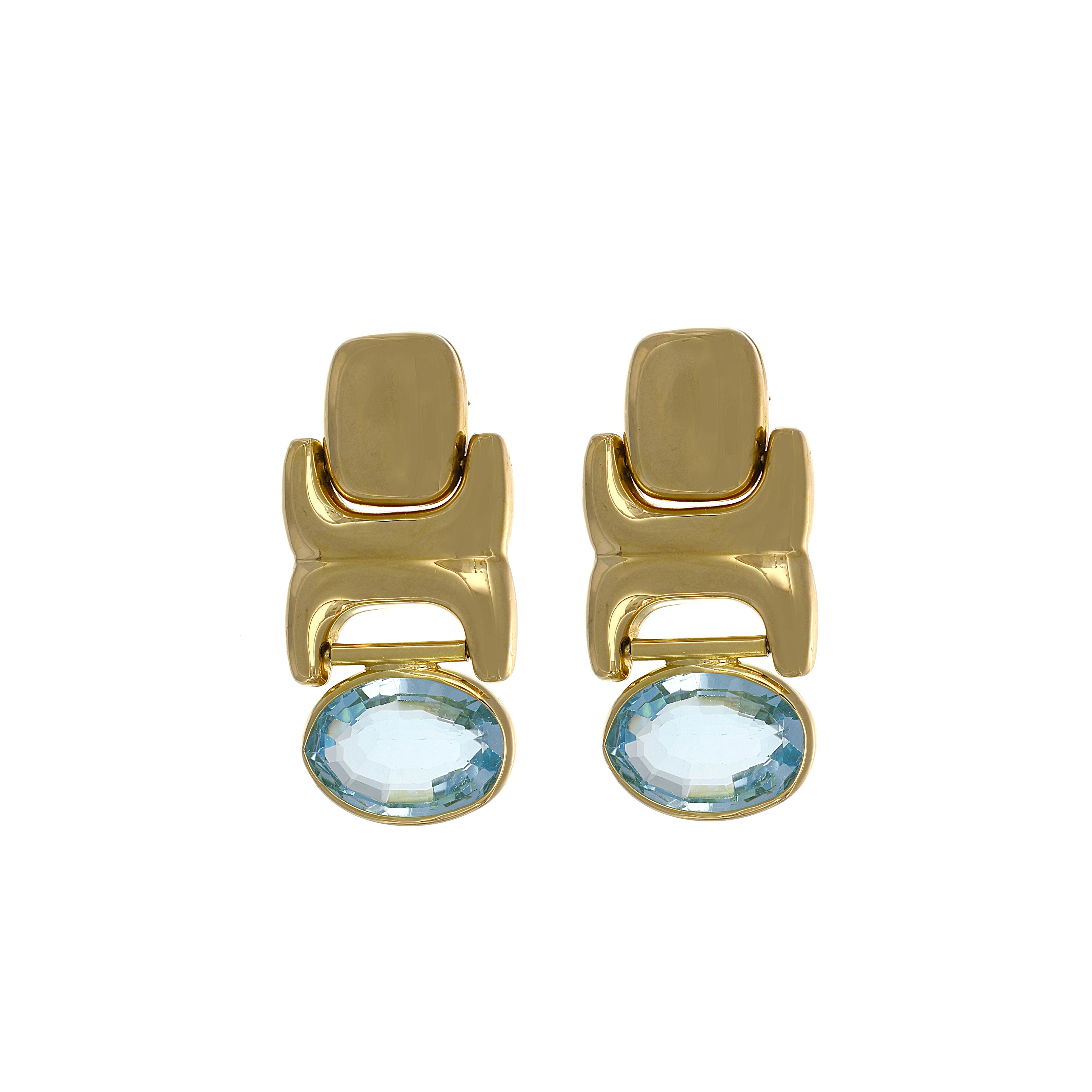 Orecchini - 18 carati Oro giallo - 16.00ct. tw. Topazio