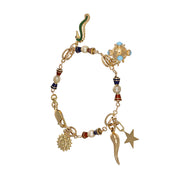 Bracciale - 18 carati Oro giallo - 1.50ct. tw. Turchese - Perla