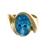 Anello - 18 carati Oro giallo - 4.00ct. tw. Topazio