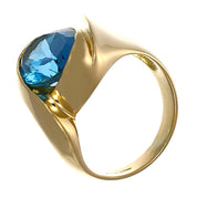 Anello - 18 carati Oro giallo - 4.00ct. tw. Topazio