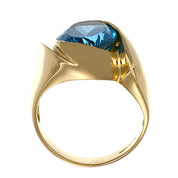 Anello - 18 carati Oro giallo - 4.00ct. tw. Topazio