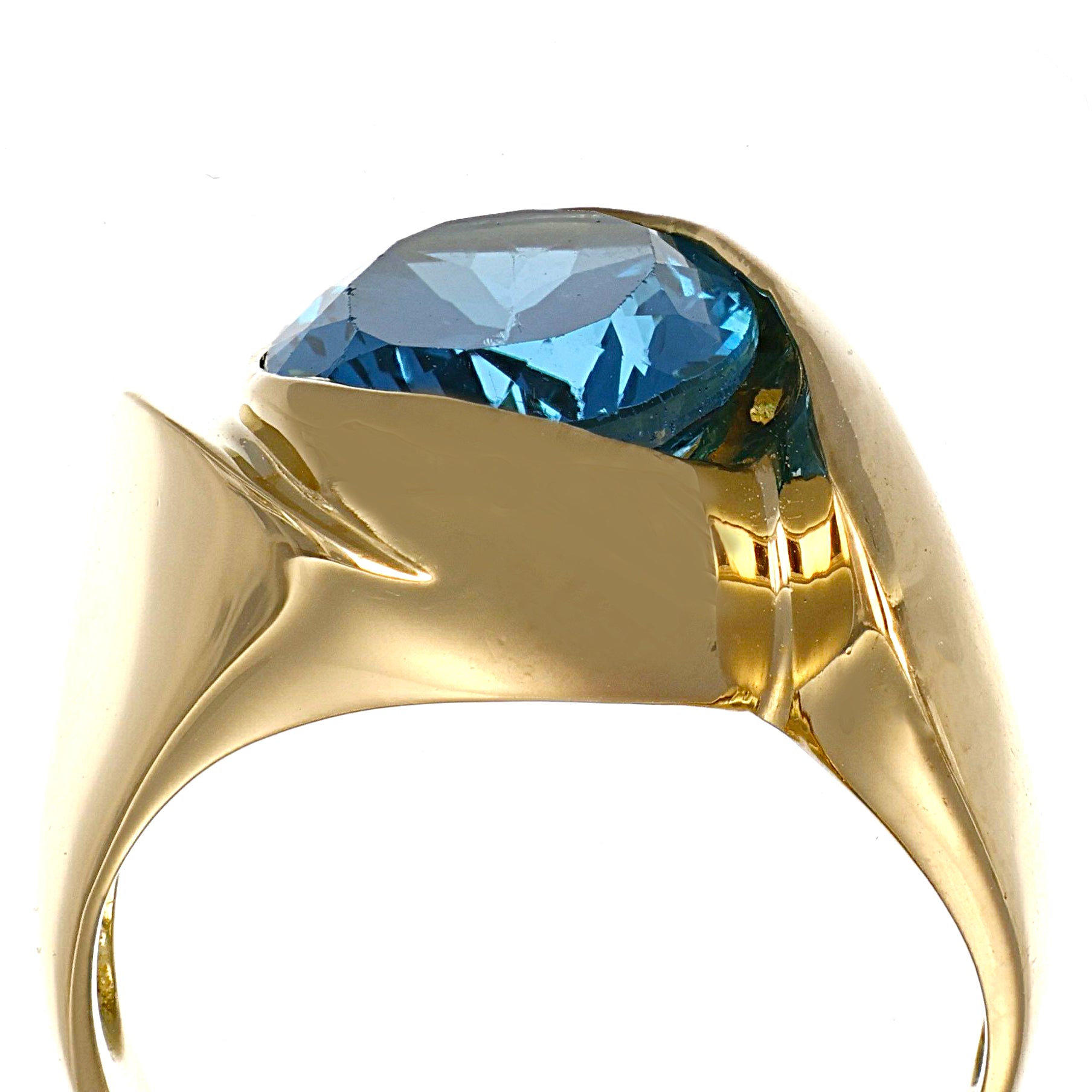 Anello - 18 carati Oro giallo - 4.00ct. tw. Topazio