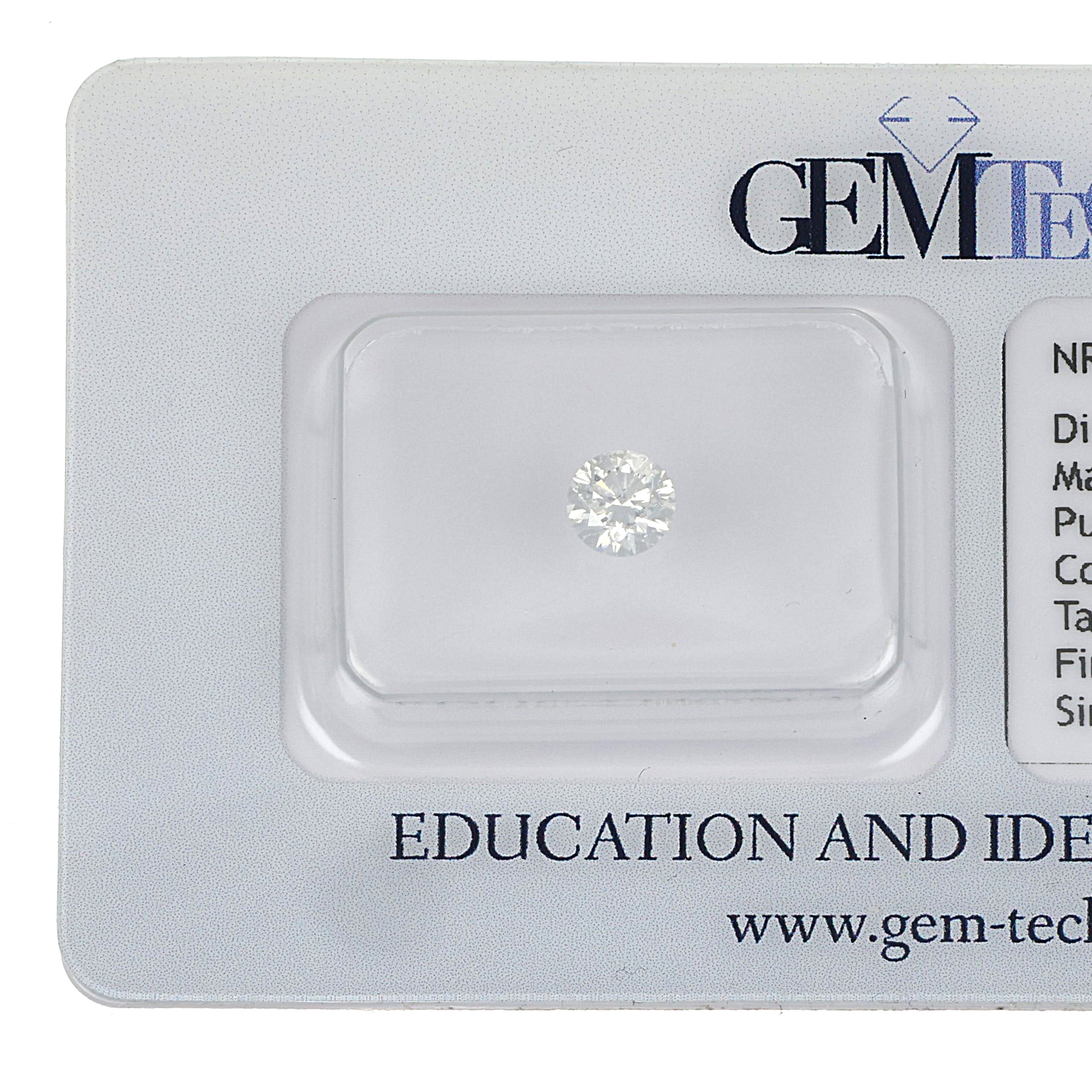 1 pcs Diamante (Naturale) - 0.35 ct - Rotondo - G - IF - GEM-TECH Istituto Gemmologico
