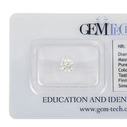1 pcs Diamante (Naturale) - 0.46 ct - Rotondo - G - VS1 - GEM-TECH Istituto Gemmologico