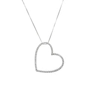 Collana con ciondolo - 18 carati Oro bianco - 0.57ct. tw. Diamante (Naturale)