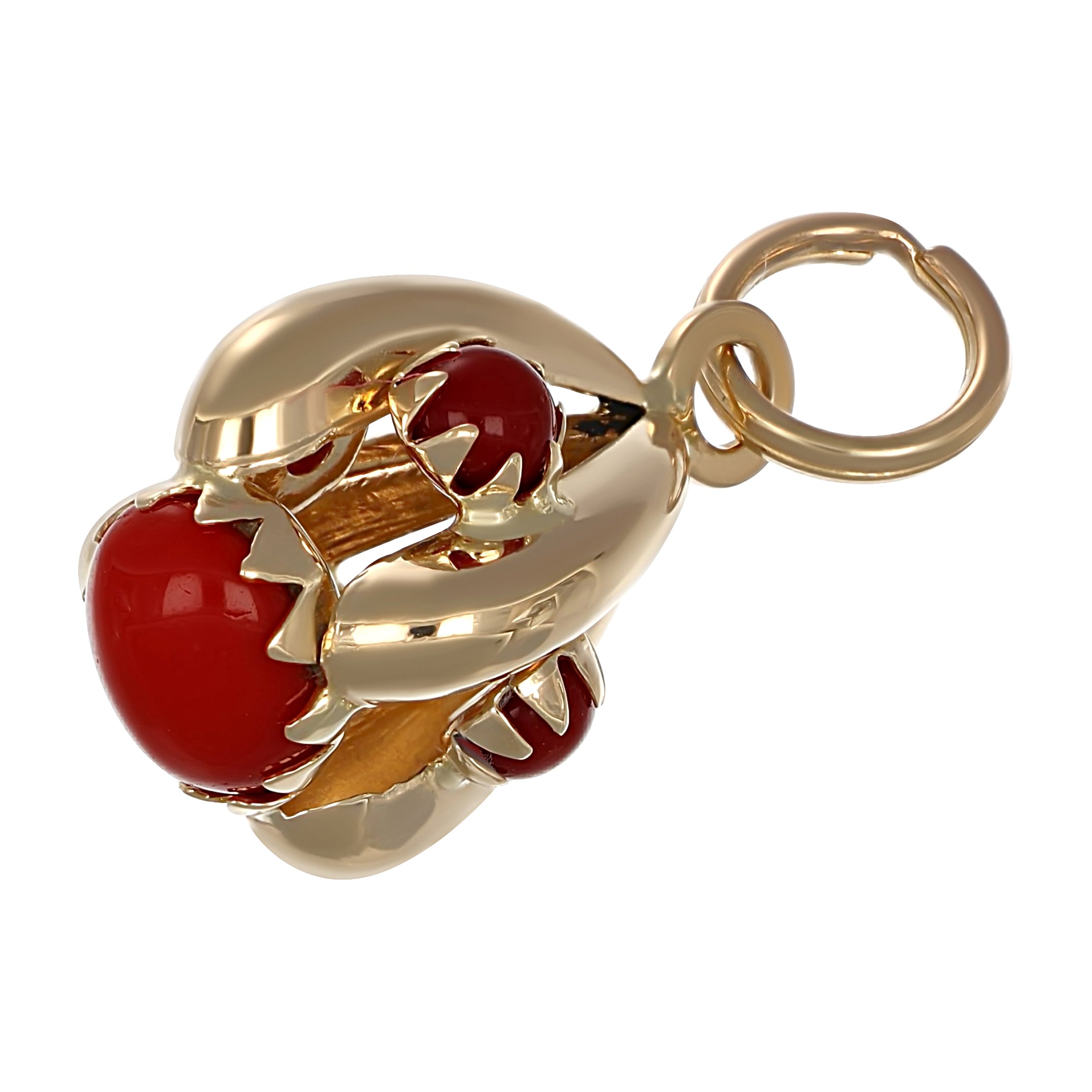 Ciondolo - 18 carati Oro giallo Corallo