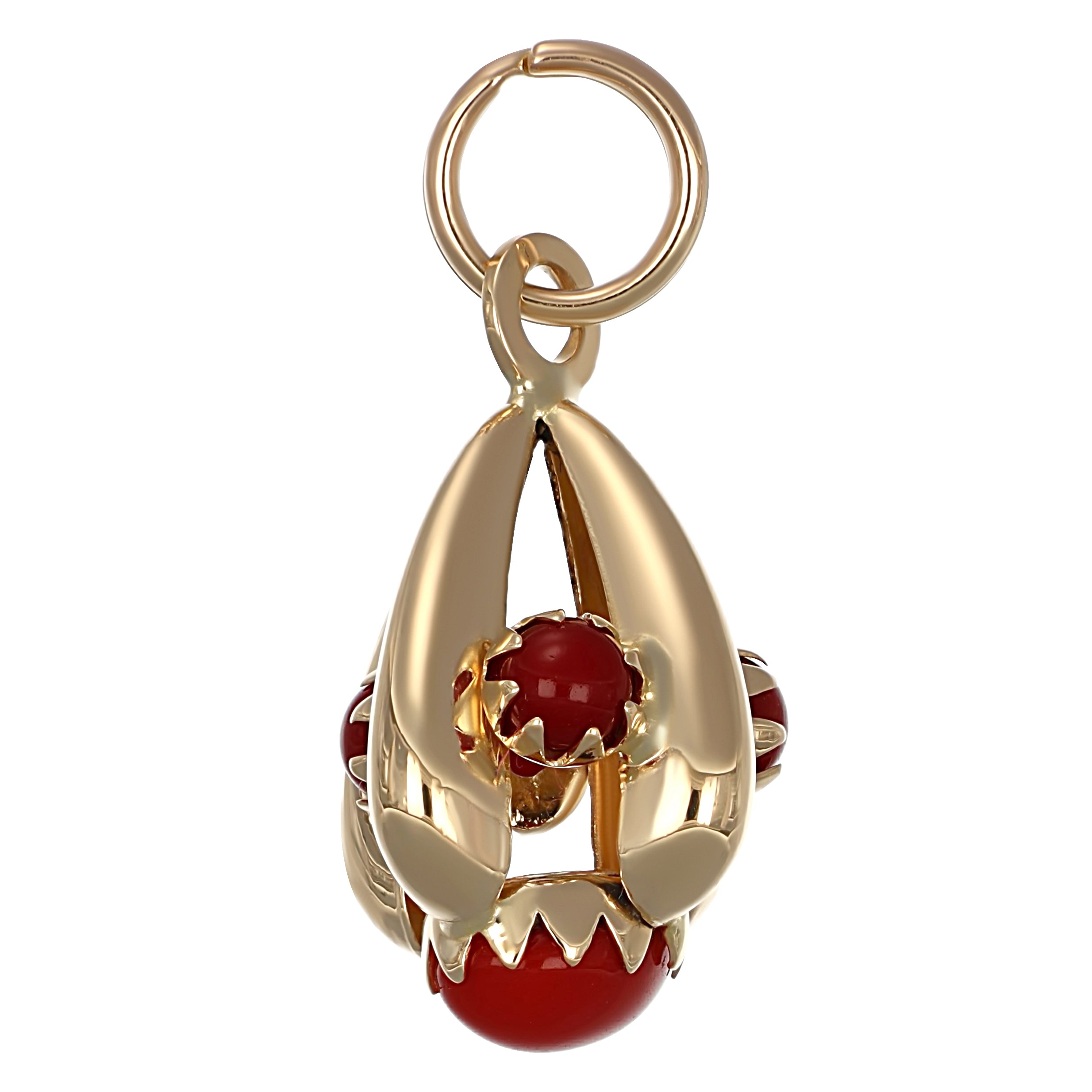 Ciondolo - 18 carati Oro giallo Corallo