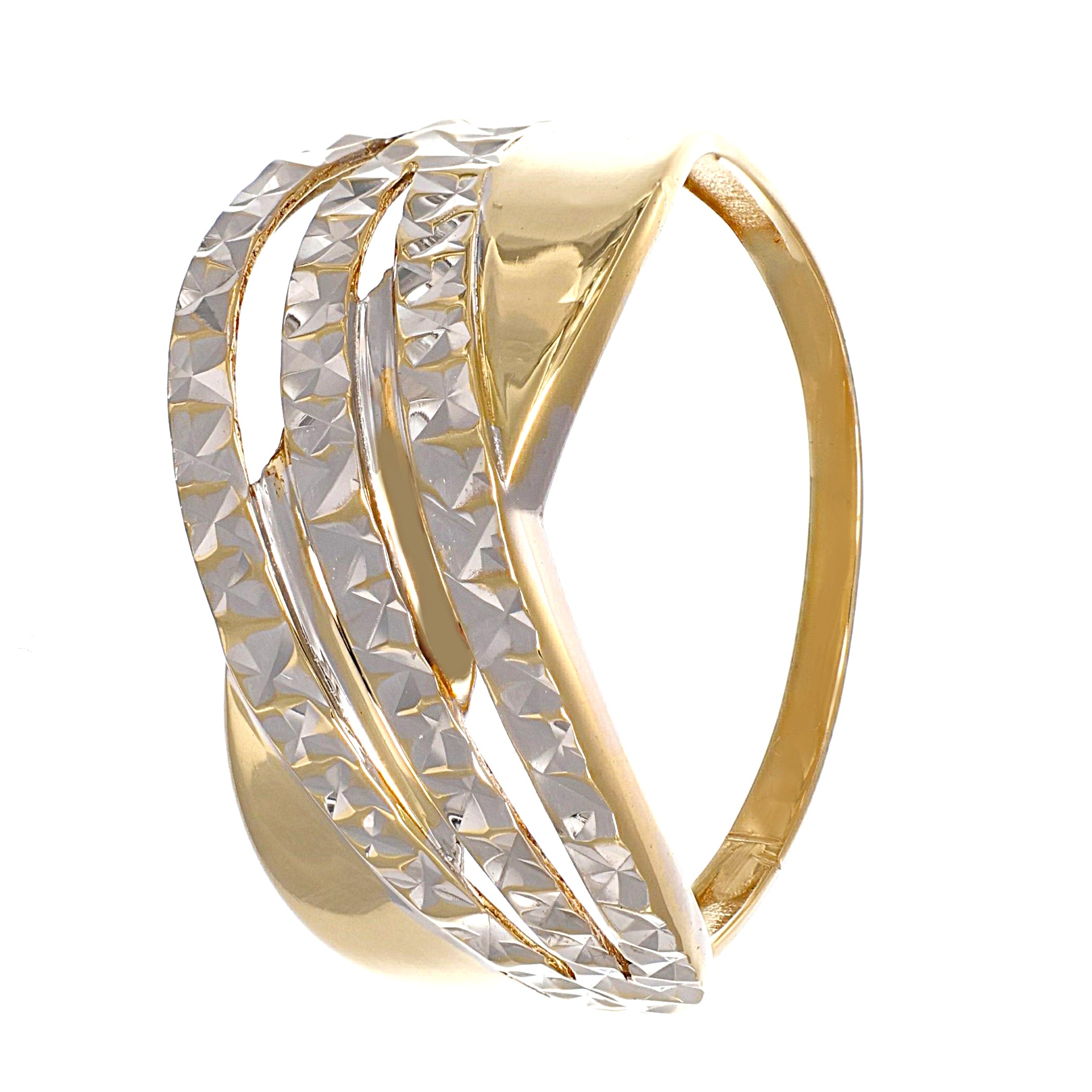 Anello in Oro Giallo, Oro bianco 18 carati