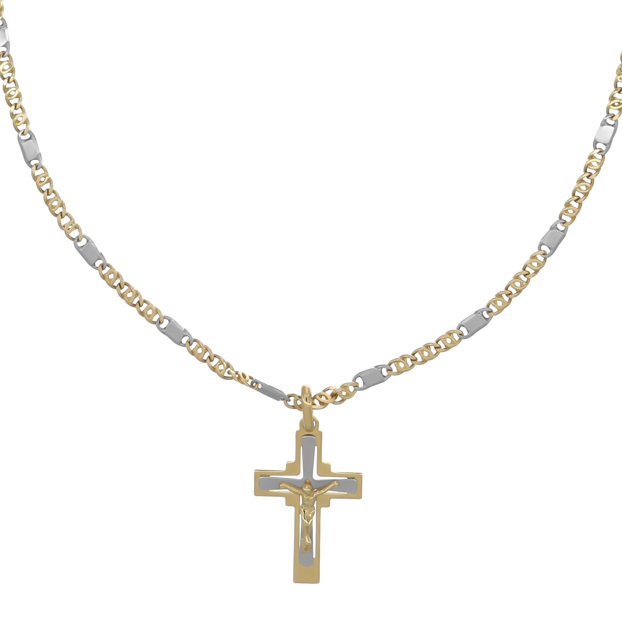 Collana con ciondolo - 18 carati Oro giallo, Oro bianco