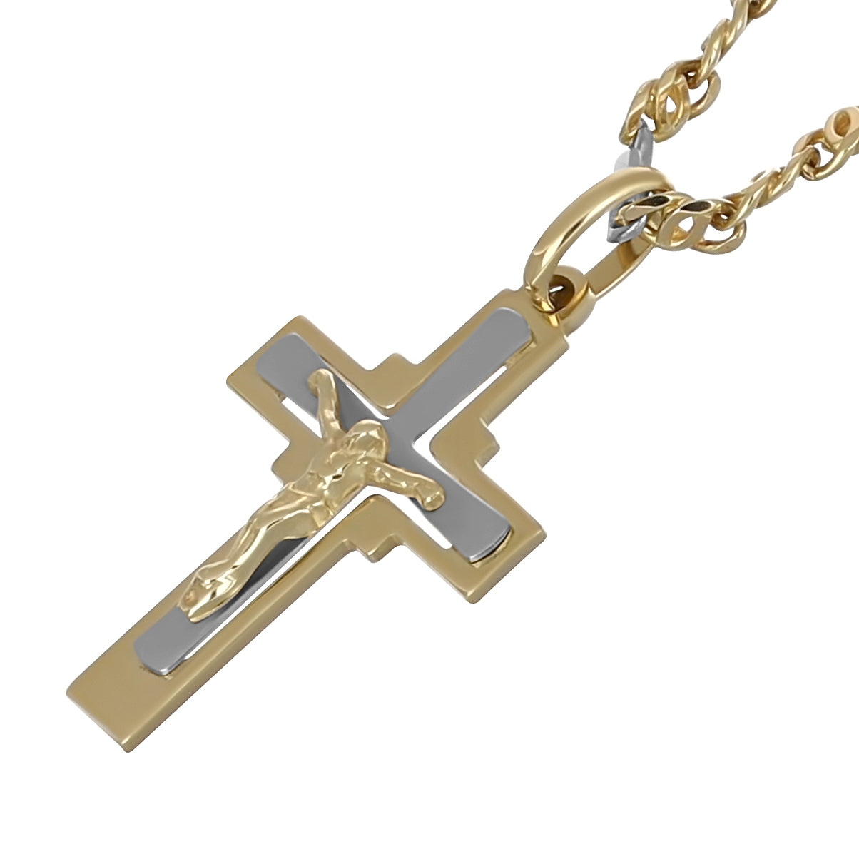 Collana con ciondolo - 18 carati Oro giallo, Oro bianco