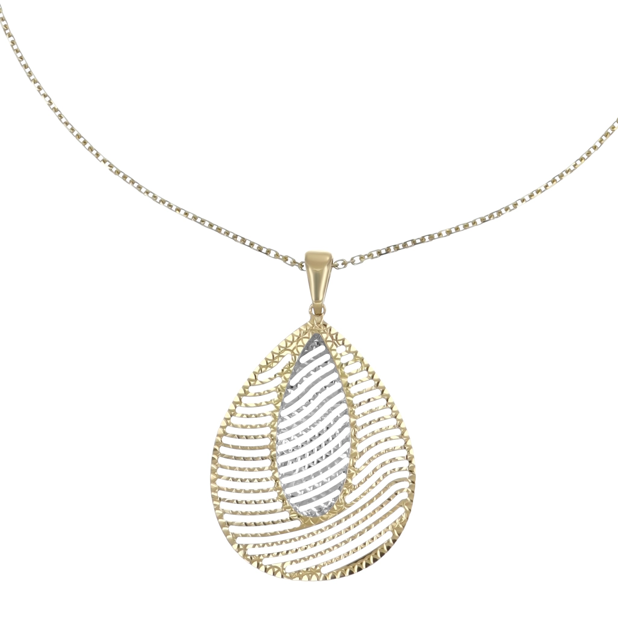 Collana con ciondolo - 18 carati Oro giallo, Oro bianco