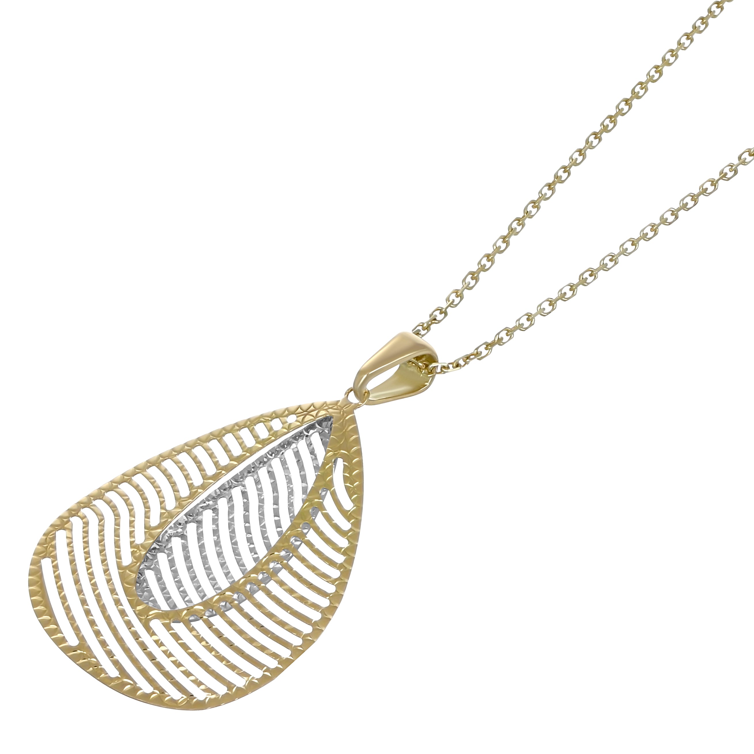 Collana con ciondolo - 18 carati Oro giallo, Oro bianco