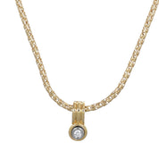 Collana con ciondolo - 18 carati Oro giallo - 0.12ct. tw. Diamante (Naturale)