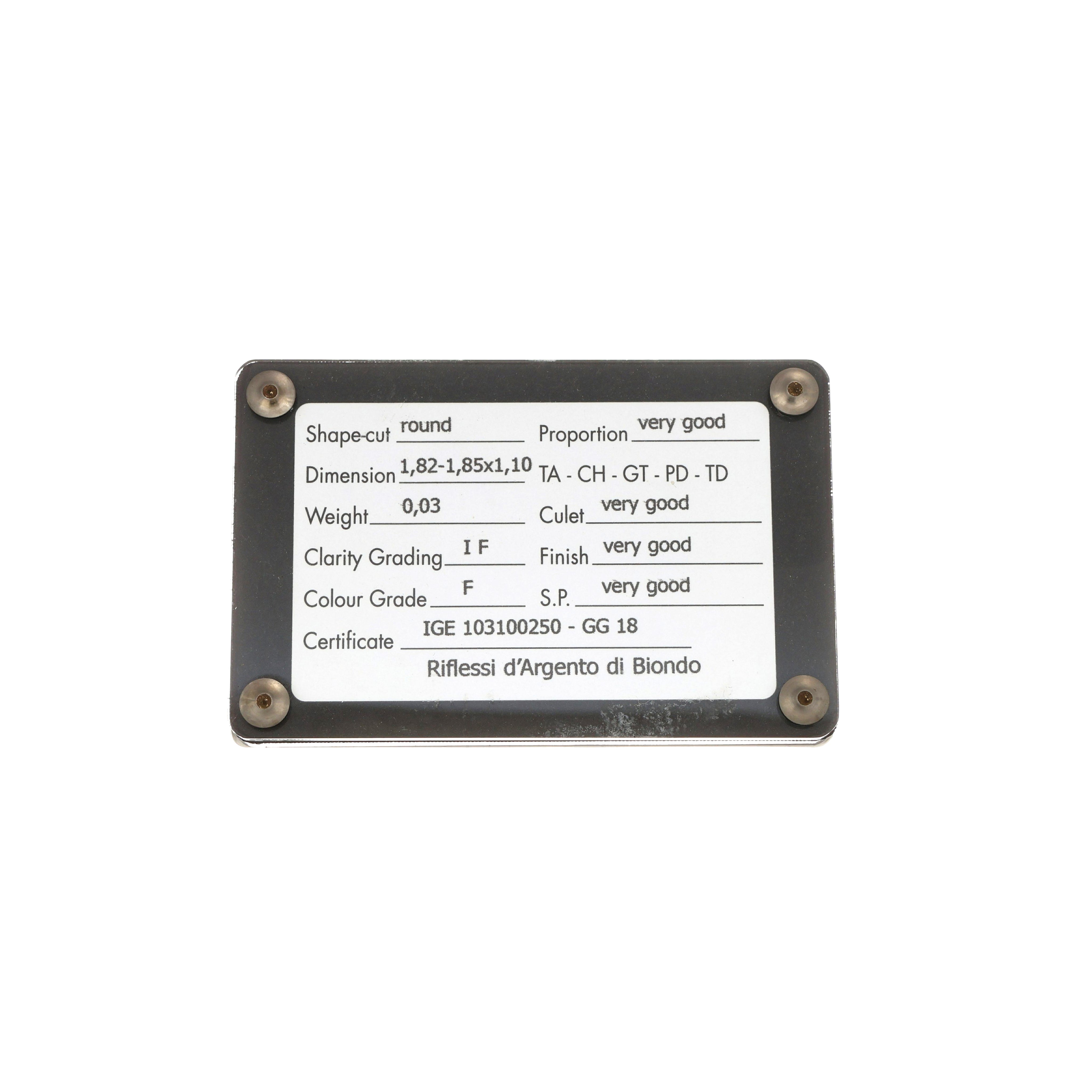 Diamante blister da 0.03 Ct