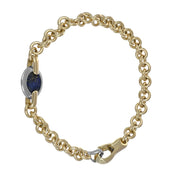 Bracciale - 18 carati Oro giallo, Oro bianco - 2.75ct. tw. Lapislazzuli