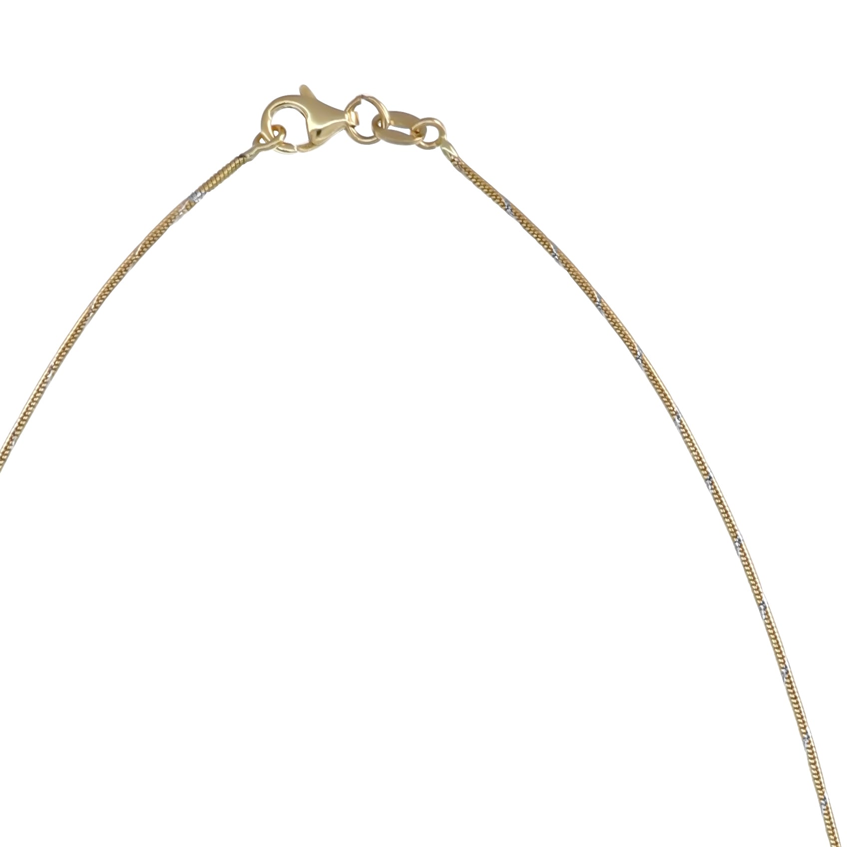 Collana con ciondolo - 18 carati Oro giallo, Oro bianco - 0.05ct. tw. Diamante (Naturale)