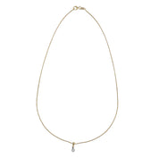 Collana con ciondolo - 18 carati Oro giallo, Oro bianco - 0.05ct. tw. Diamante (Naturale)